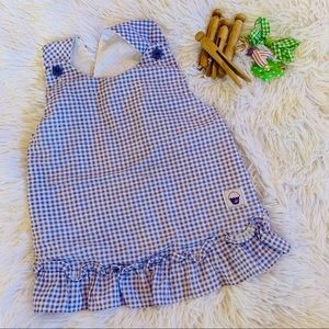 Blue Plaid Tank Open Back